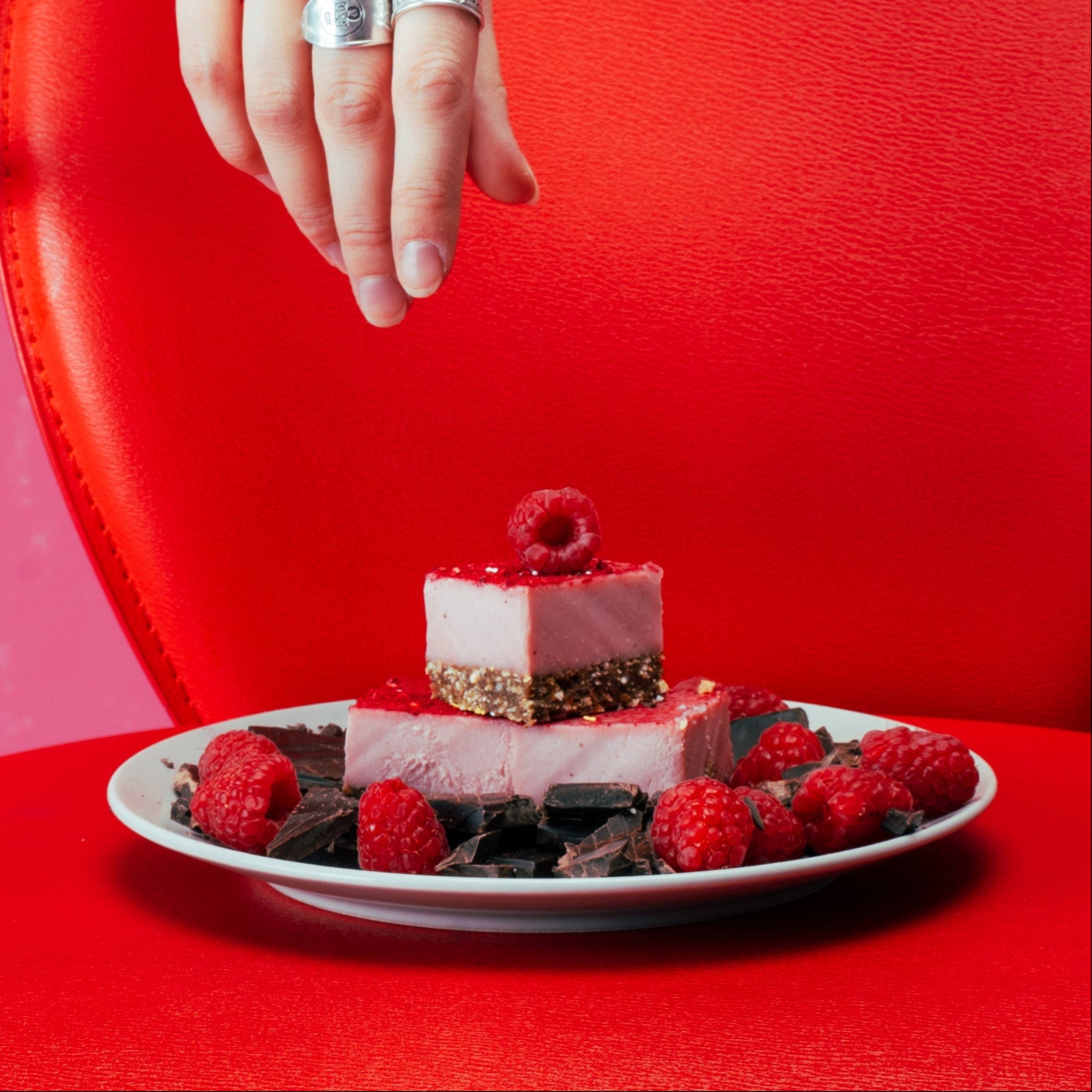 naima creamy cheezecake raspberry & licorice - 55g / 30g